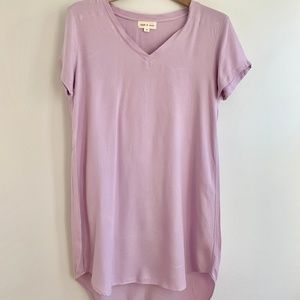Anthropologie Cloth & Stone Lavender T-Shirt Dress